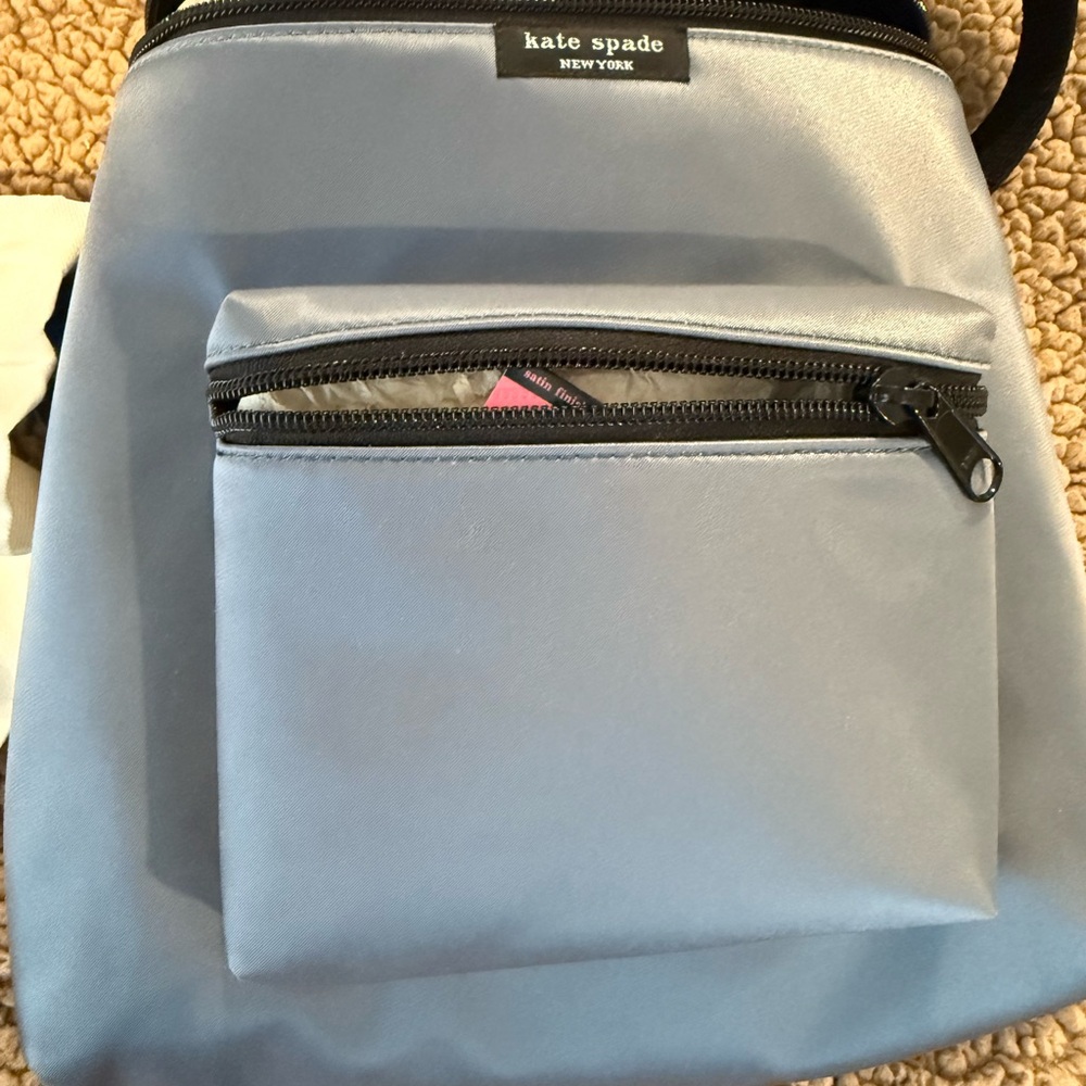kate spade blue small nylon backpack with front pocket - Picture 4 of 6